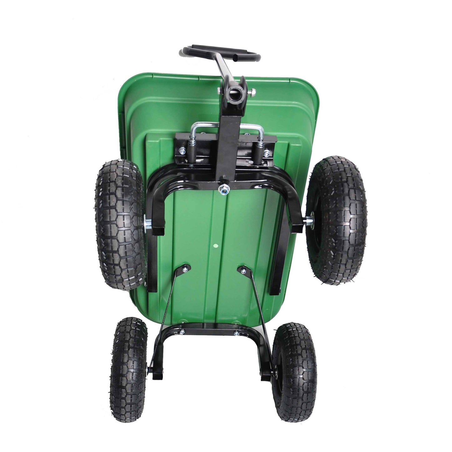 Folding Garden Dump Cart With Steel Frame And 10-in., 300-Pound Capacity