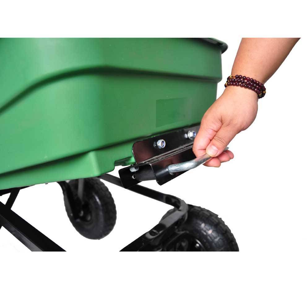 Folding Garden Dump Cart With Steel Frame And 10-in., 300-Pound Capacity
