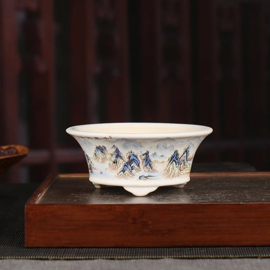 Yixing Purple Sand Bonsai Pot