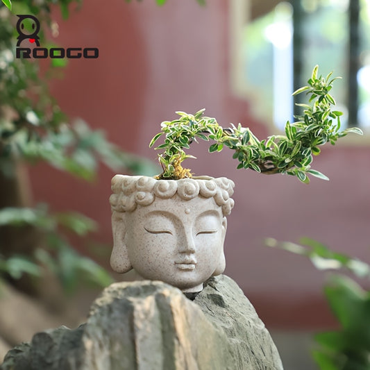 Zen-Inspired Buddha Head Succulent Planter