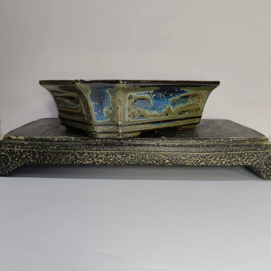 Yixing glazed bonsai pot Wood-fired Style