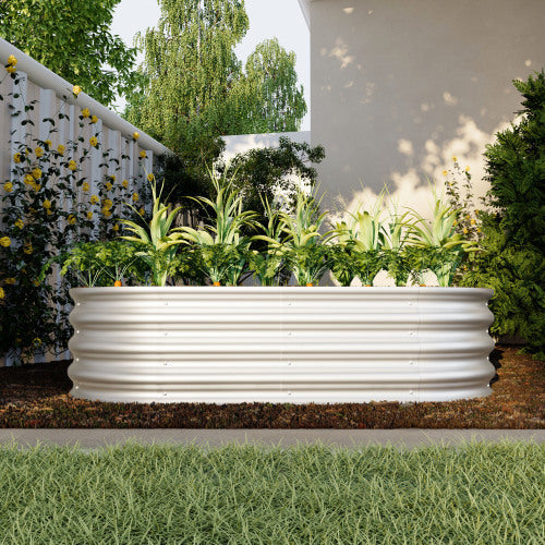 4x2x1ft Raised Garden Bed Kit, Galvanized Planter Raised Garden Beds For Outdoor For Vegetables,Flowers &Herbs, Heavy Duty, Rust-Resistant, Easy Assembly