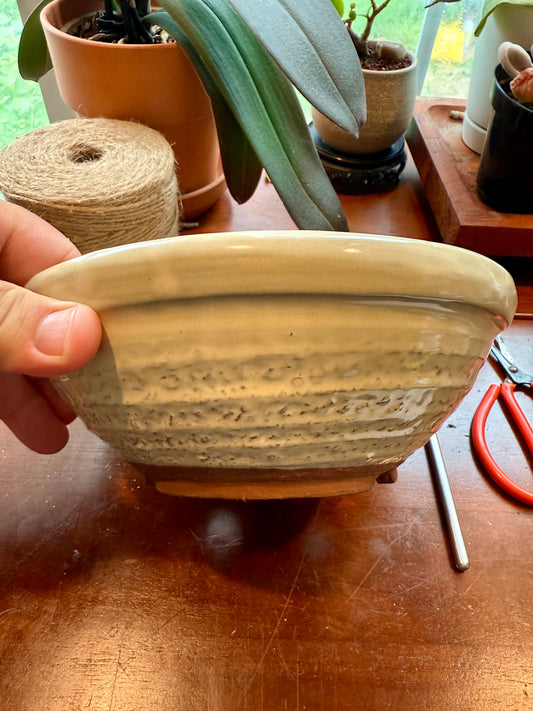 8" Round Japanese Bonsai Pot