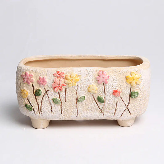 Hand-painted Ceramic Flower Pots for Succulents